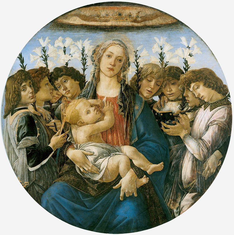 Botticelli, Maria col Bambino e angeli cantori